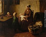 Bernard Jean Corneille Pothast Famous Paintings - A Happy Family